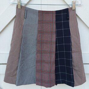Guild Prime Cut & Sew Plaid Pattern Mini Pleated Skirt. Women's Sz 38 (US XS-S)